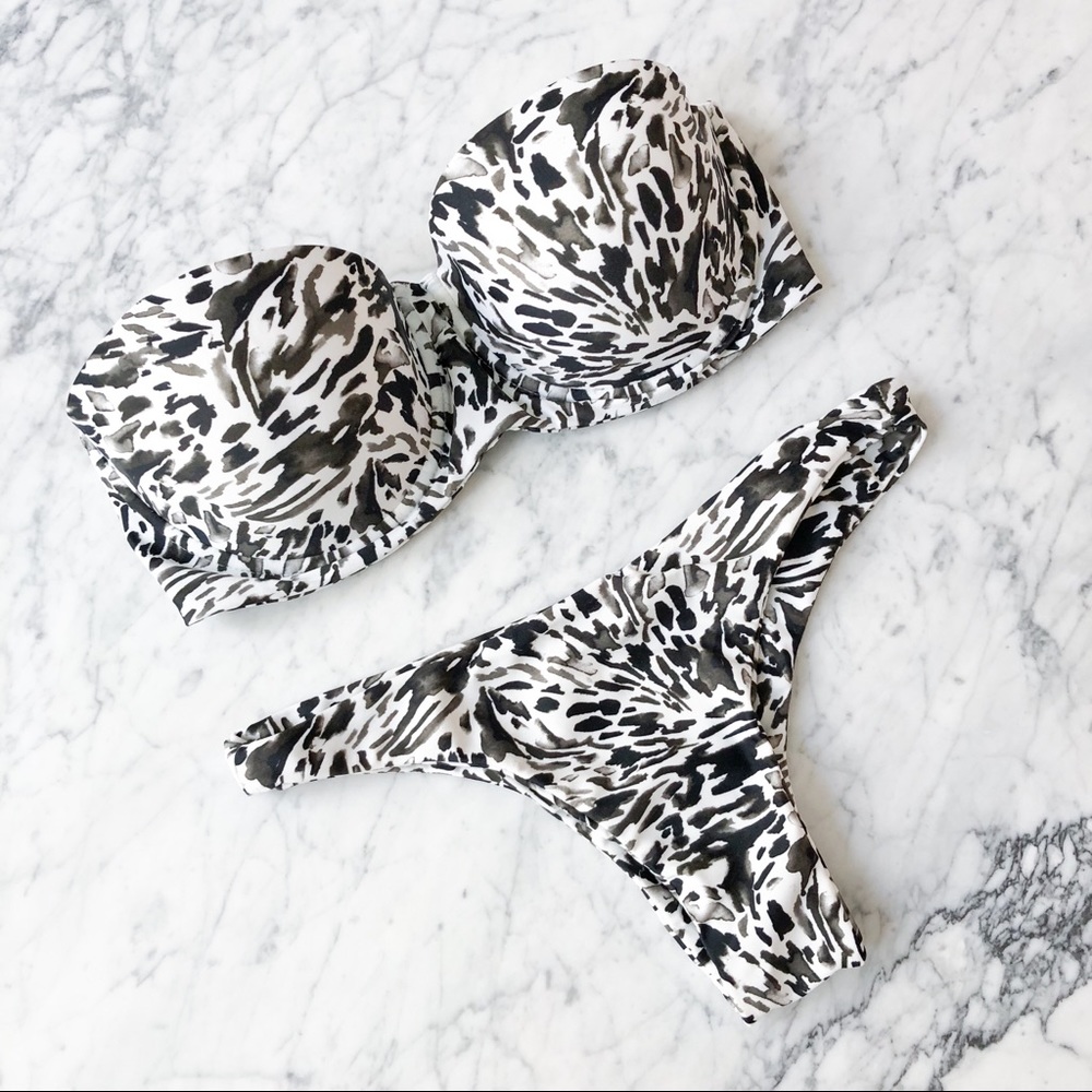 Mikoh leopard shark night print bikini